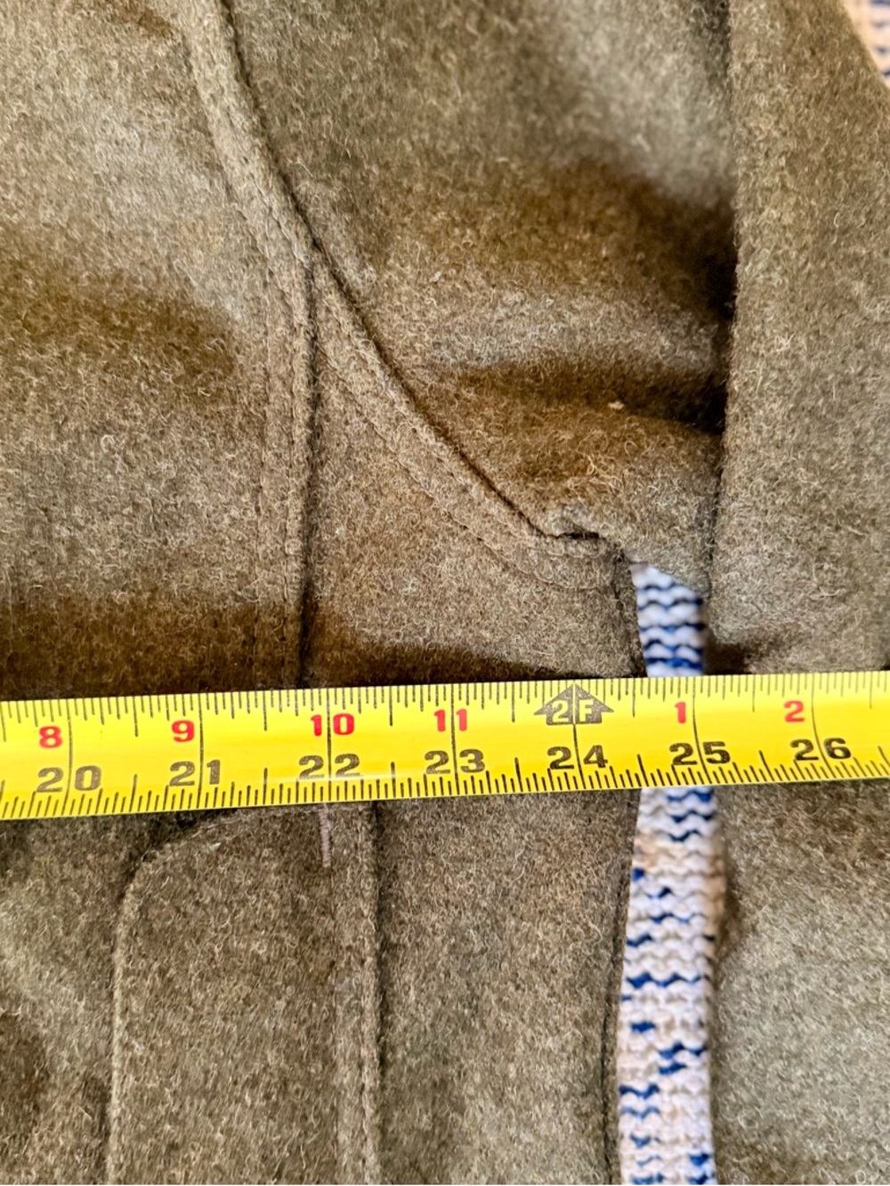 Filson Mackinaw Cruiser Olive Wool-Blend Coat - Picture 11 of 12